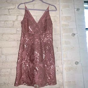 Altar’d State sequins dress - mauve/pink - size small - worn once
